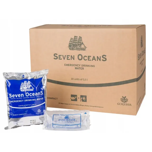 Seven Oceans nødvann, 30 stk x 500ml (hel kartong)